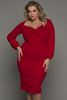 Picture of PLUS SIZE RED MIDI DRESS